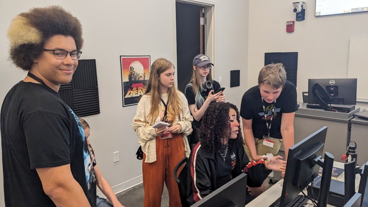 Students participating in the Animation DAAPcamps.