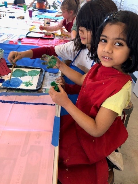 Children attending the Saturday Art Program.