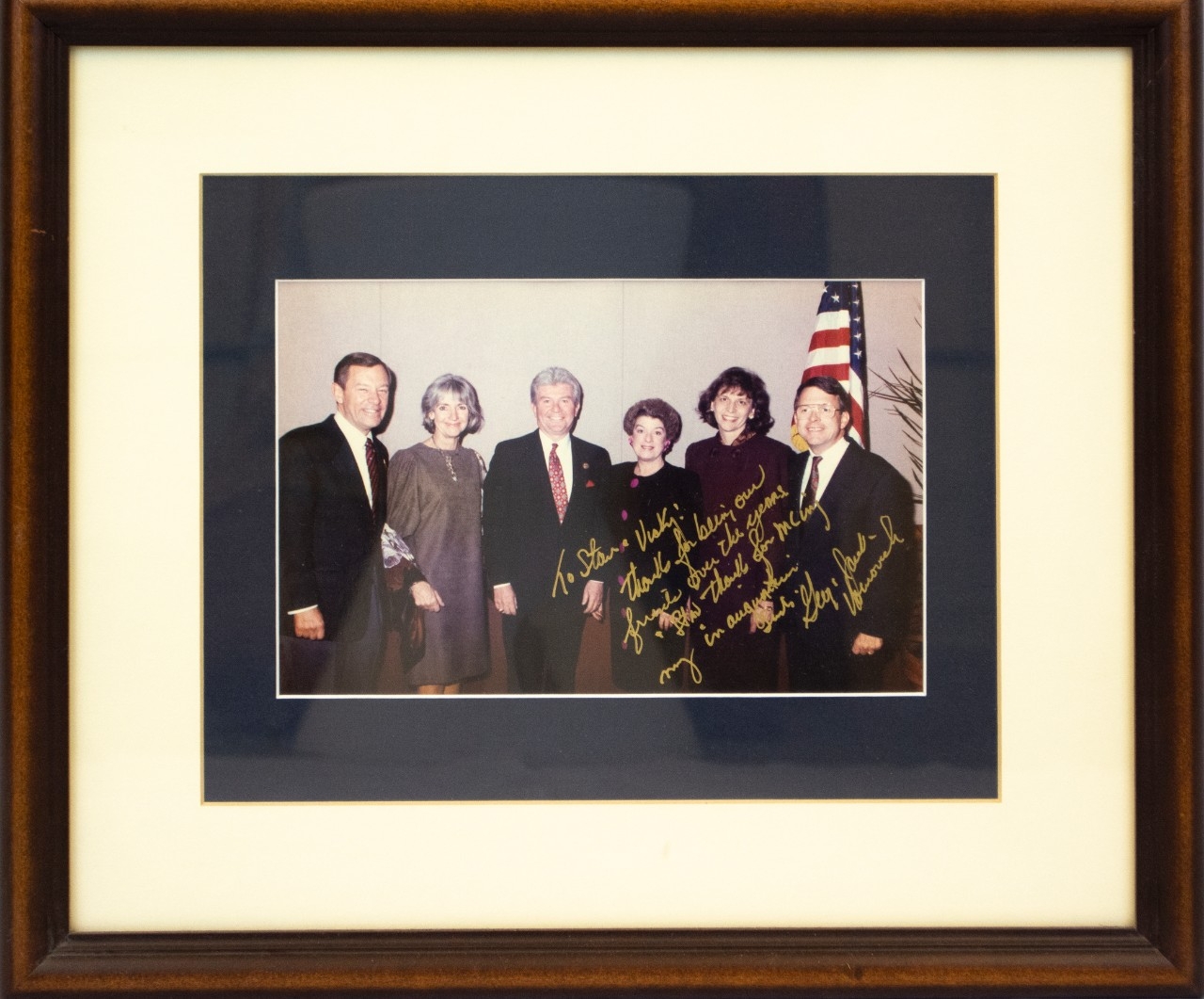 This is an image with writing on it addressed to Stanley Aronoff