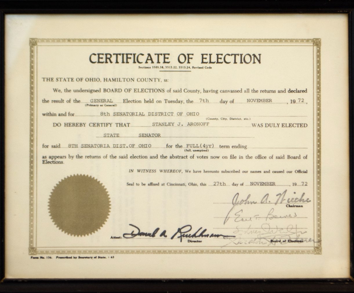 Certificate of Election