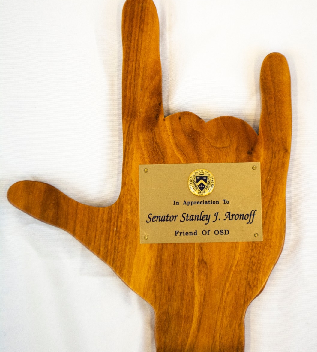 A resolution letter honoring Stanley J. Aronoff