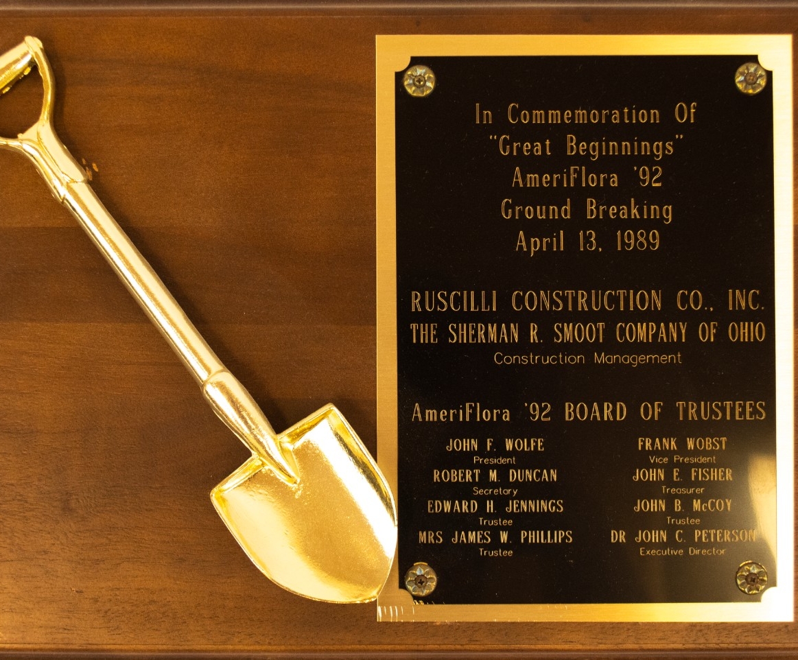 In Commemoration Of "Great Beginnings" AmeriFlora '92 Ground Breaking April 13. 1989