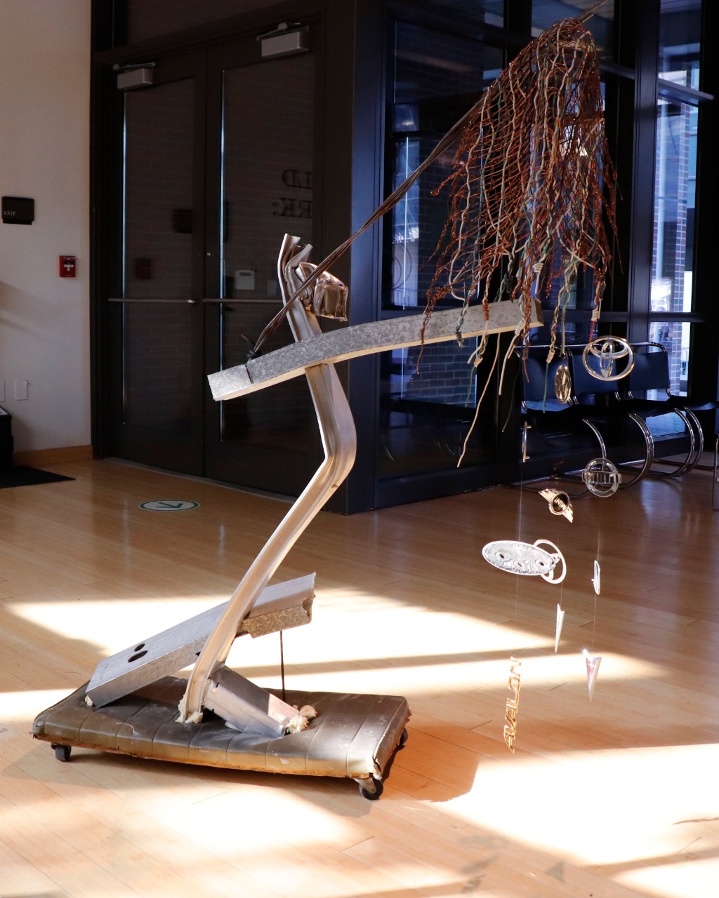 Fold Weight, Sam Edwards, Metal car parts and vinyl creeper