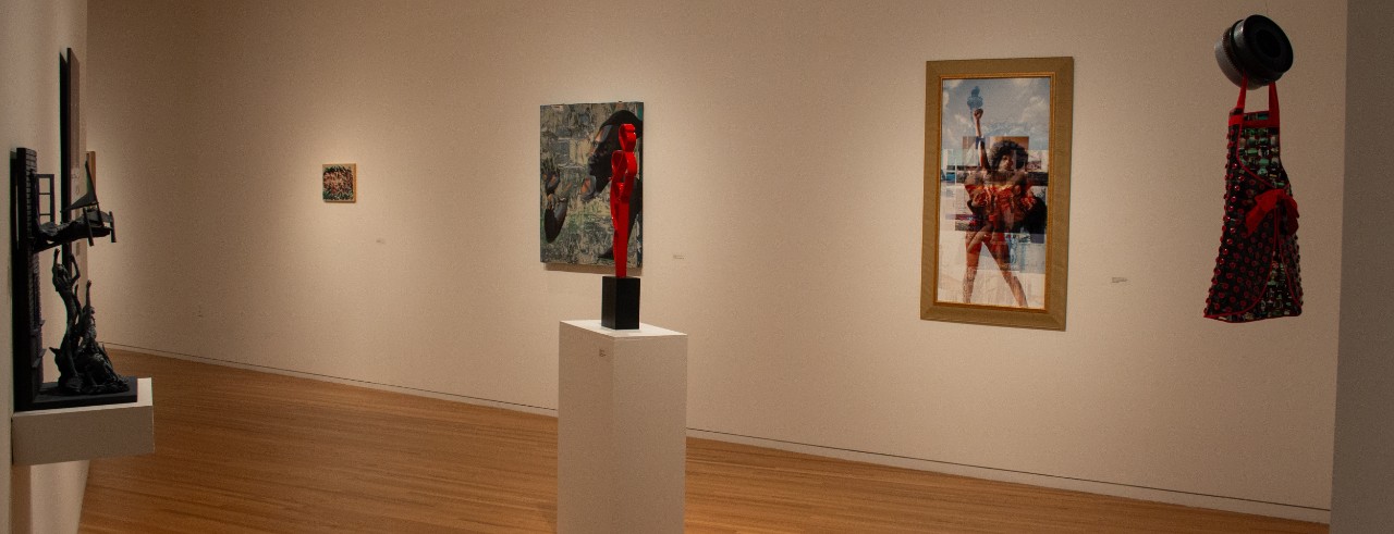 View of art in Gallery D for DAAPmade exhibit