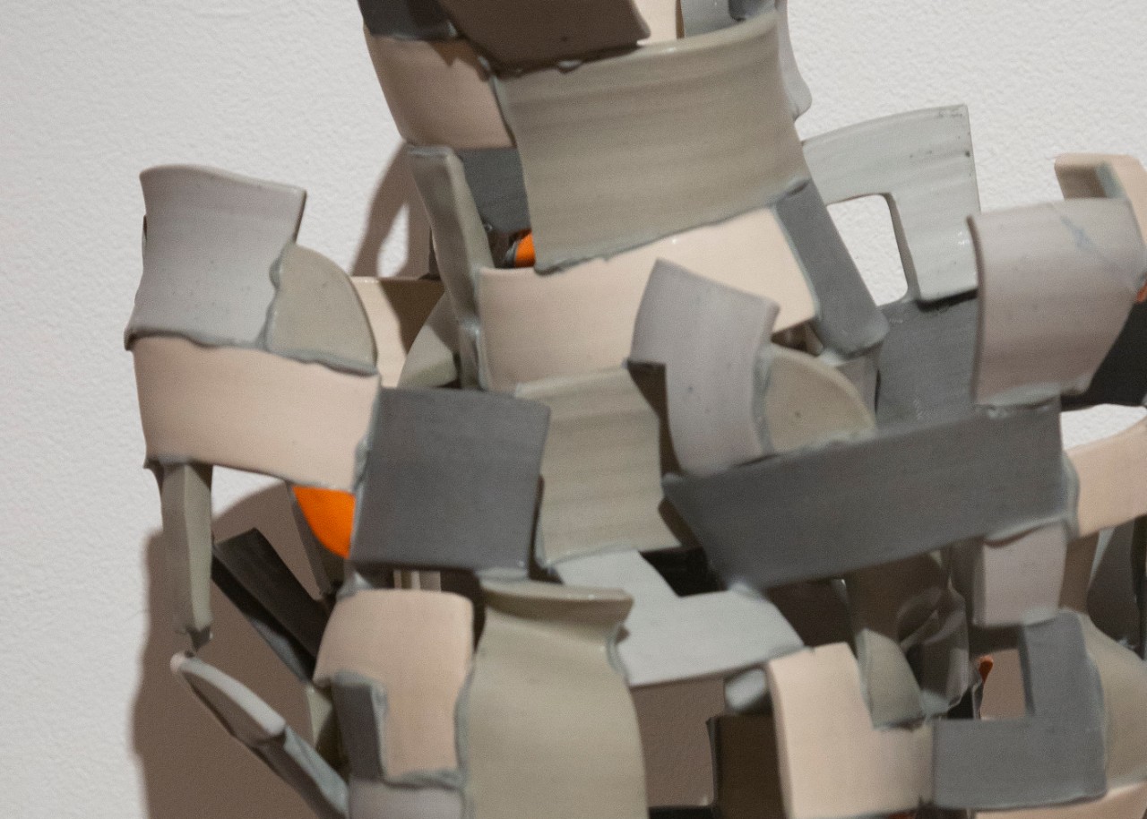 tall ceramic slab built structure