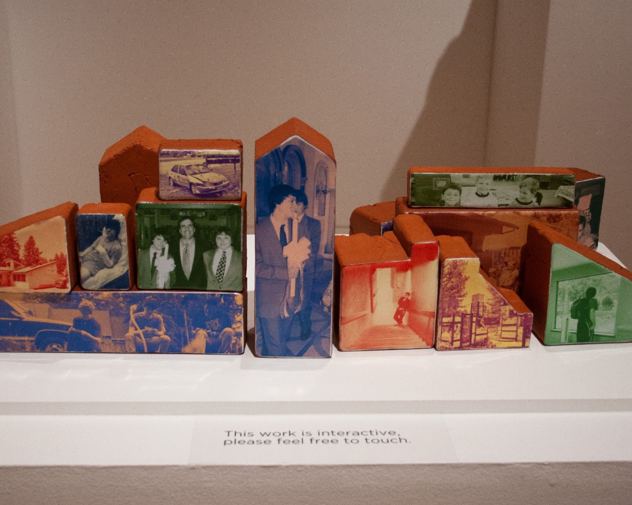 ceramic blocks with photos on them