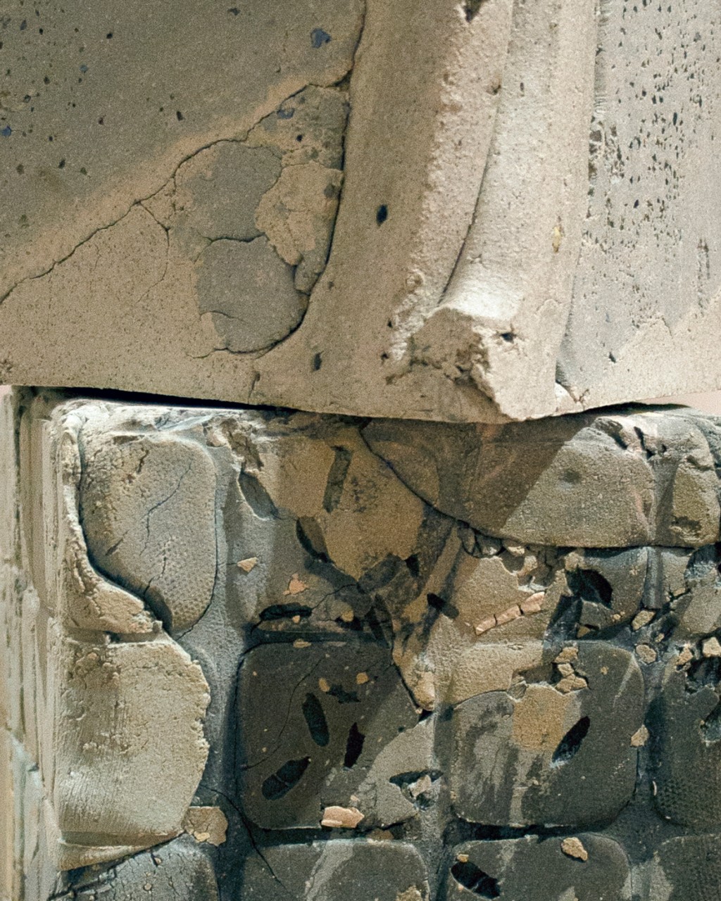 detail of ceramic blocks