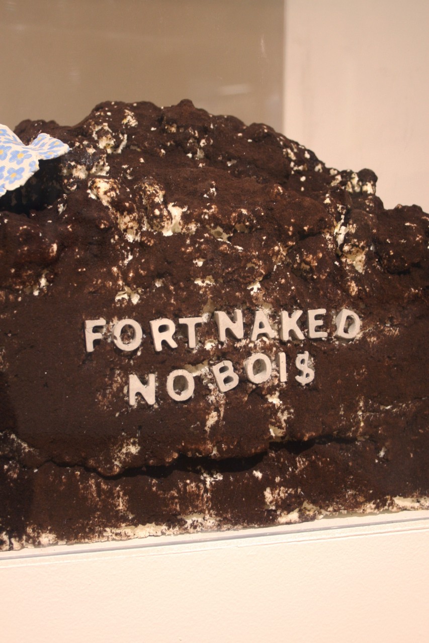 detail of ceramic work in brown