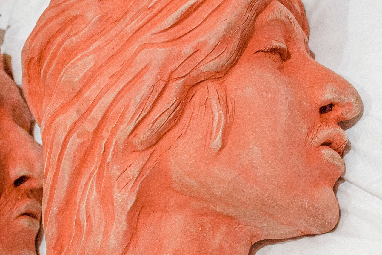 detail of ceramic heads
