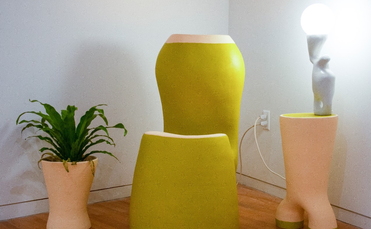 rustic floral designed trumpet