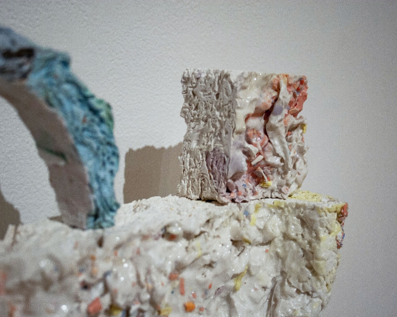 detail of balanced ceramic pieces