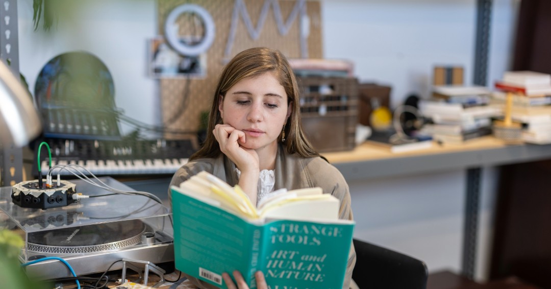 student finding inspiration 