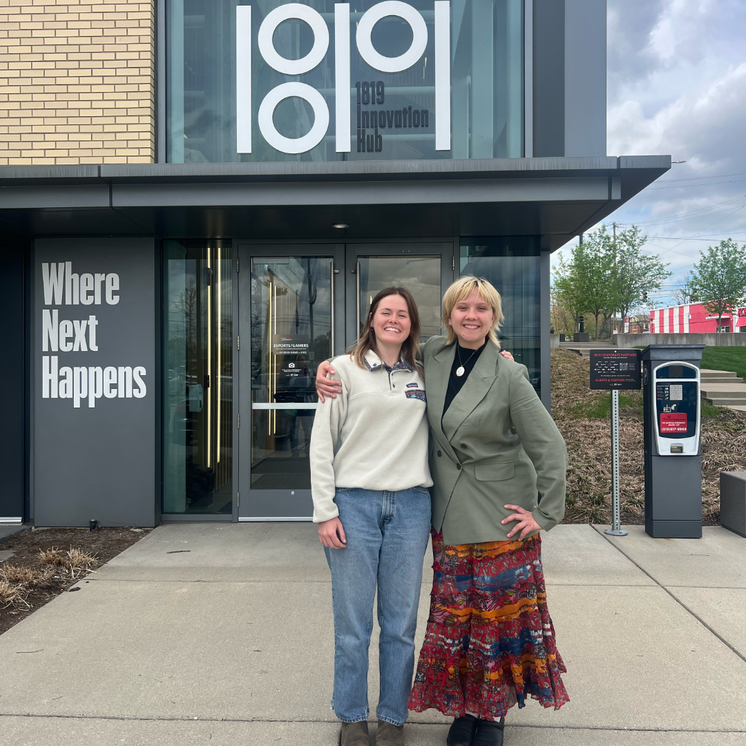 Mia and Kori outside of 1819