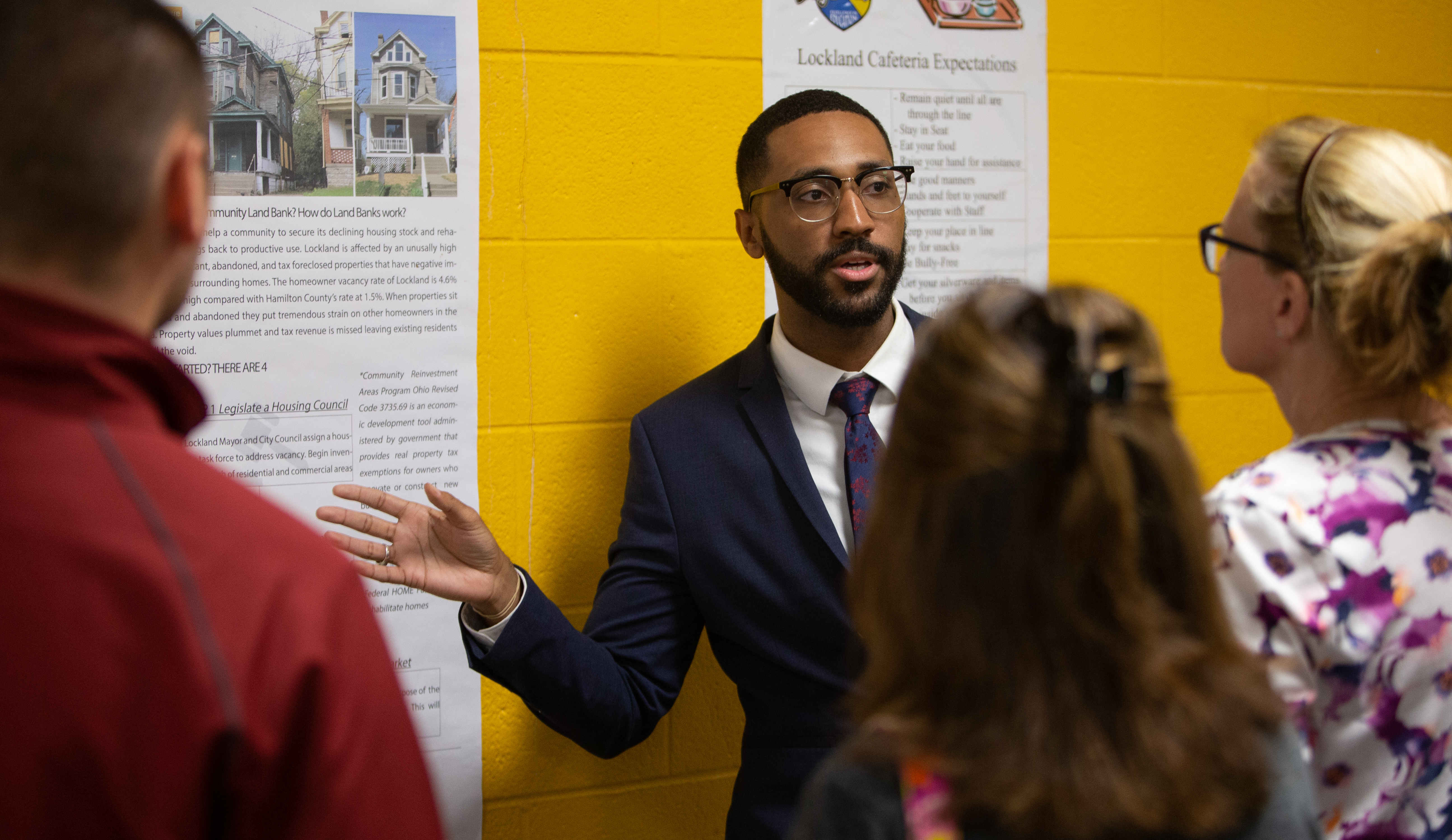 DAAP planning graduate students present their capstone projects, quality of life recommendations for the village of Lockland, to residents and elected officials.
