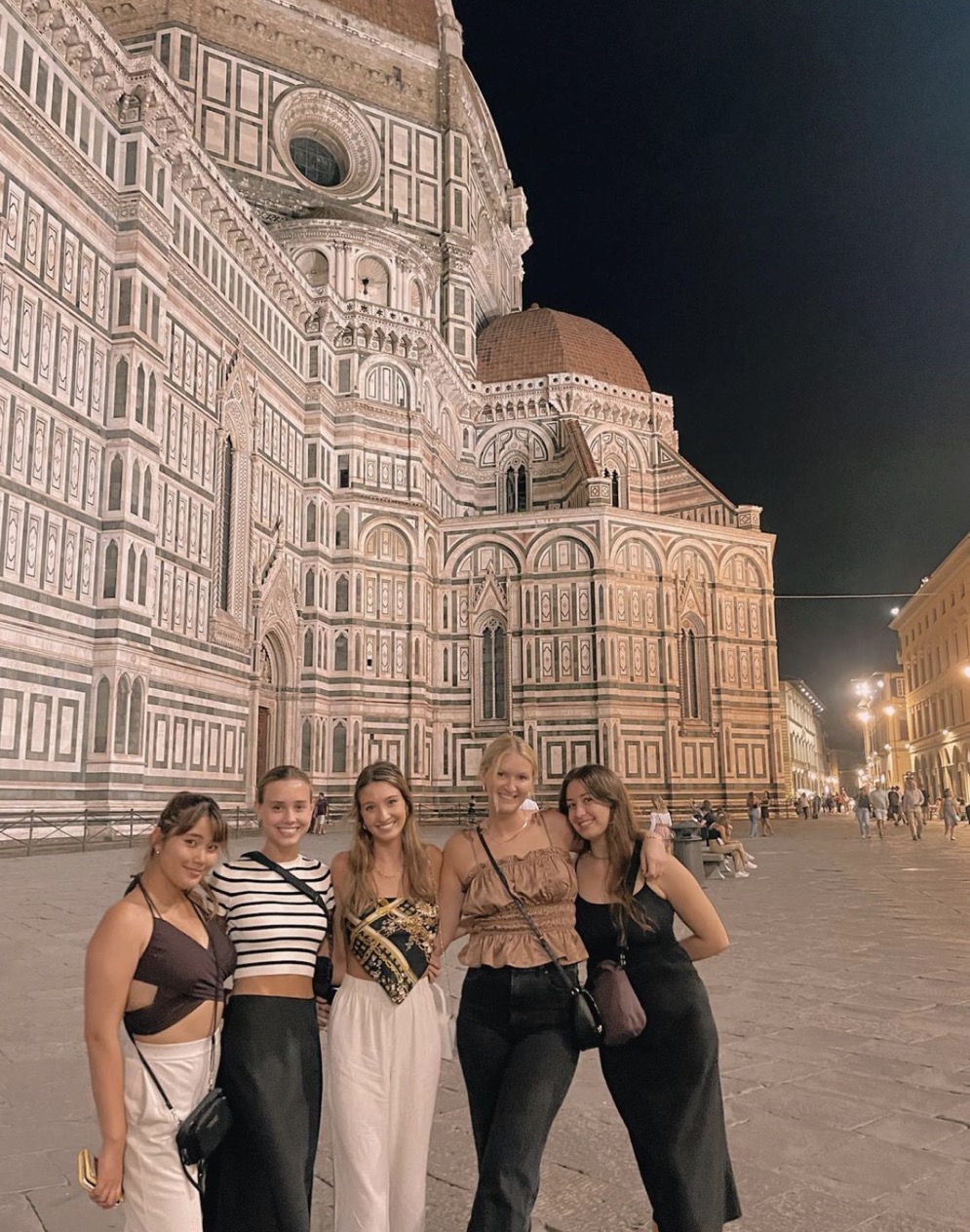 Interior Design student, Taylor Stone, studies abroad in Florence with friends.