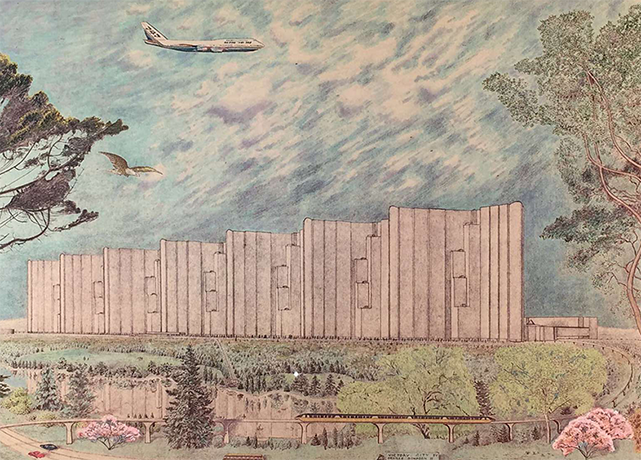 Conceptual Drawing of a Victory City by Orville Simpson